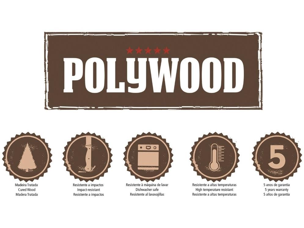 Polywood nož za steak / 21cm / 6kos