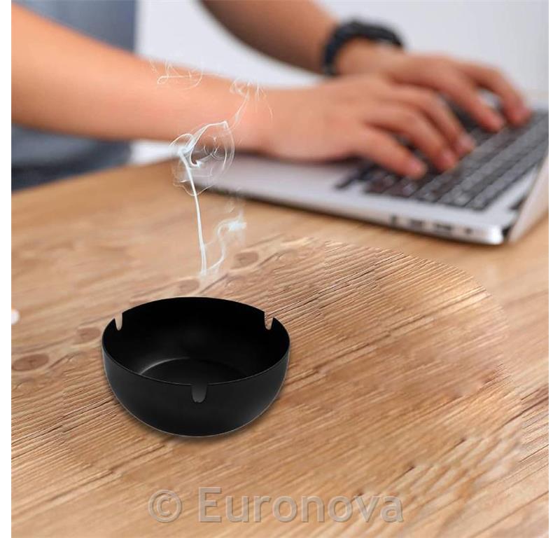 Črn pepelnik / 11cm / nerjaveče jeklo / Royal / 1kos
