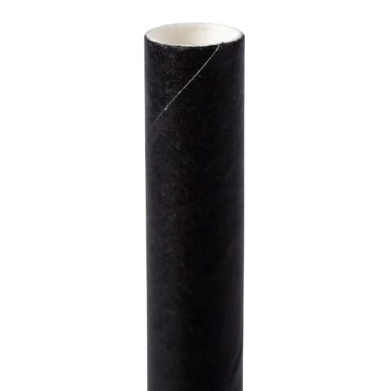 Papirnate slamice / frape / 8x200mm / črne / 500kos