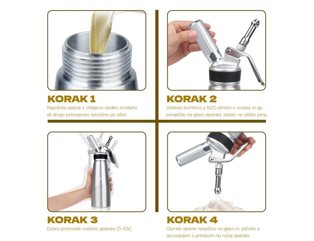 Aparat za smetano / 0.5L / črn