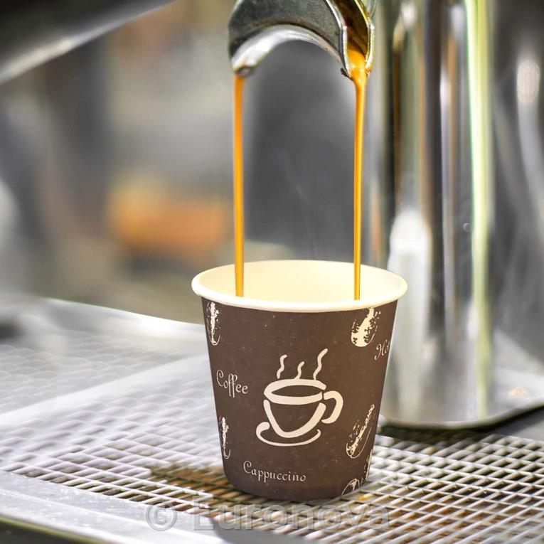 Coffee to go lonček / 90ml / 55mm / rjavi / 50kos