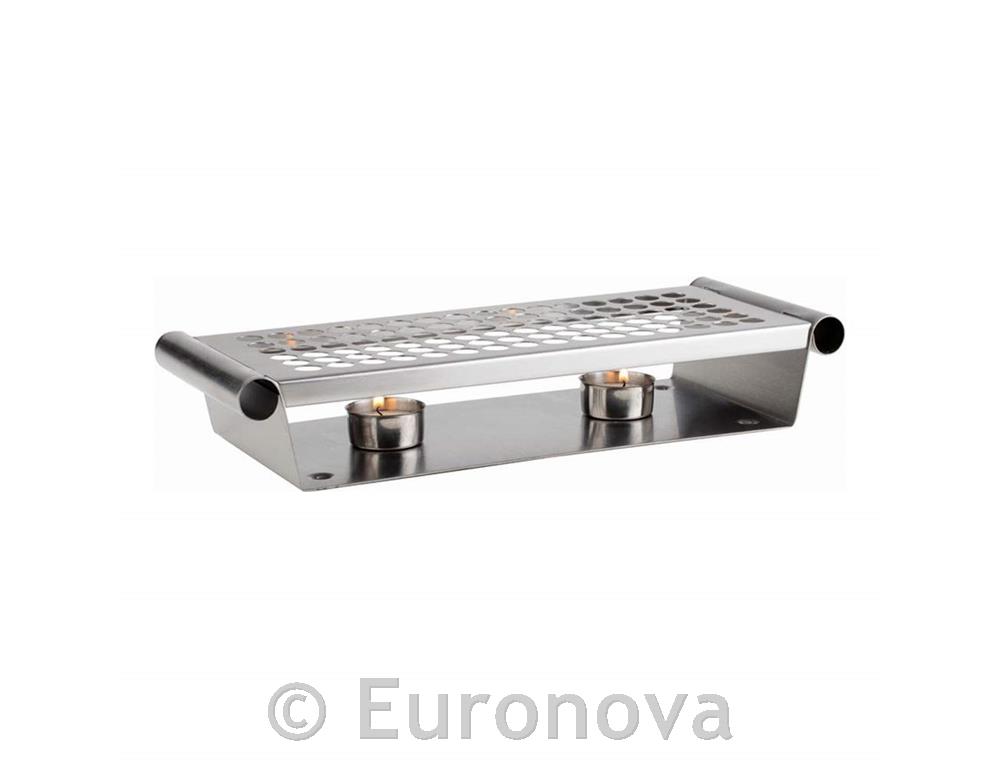 Servirni grelec za hrano / 2 svečki / 34x13cm