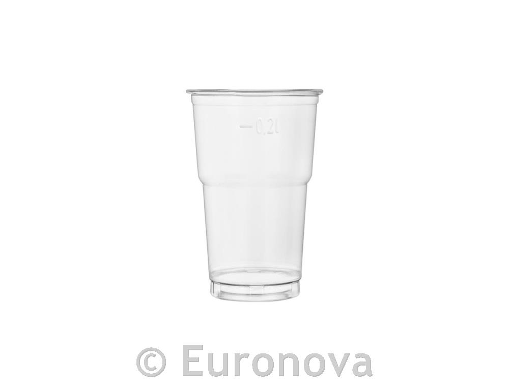 Plastični kozarci / rPET / 250ml / oznaka 0.2L /78mm/ 50kos