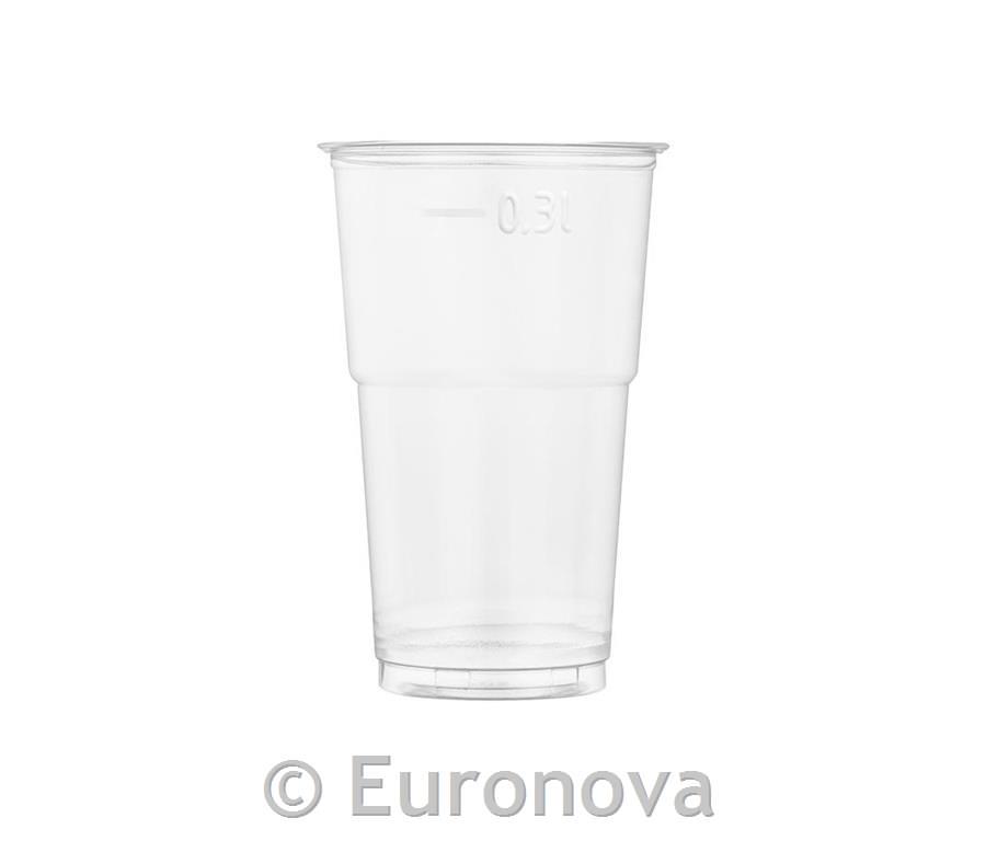 Plastični kozarci / rPET / 350ml / oznaka 0.3L /78mm/ 50kos