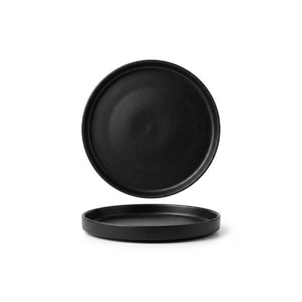 Oslo plitki krožnik / 20cm / črno matiran / 6kos