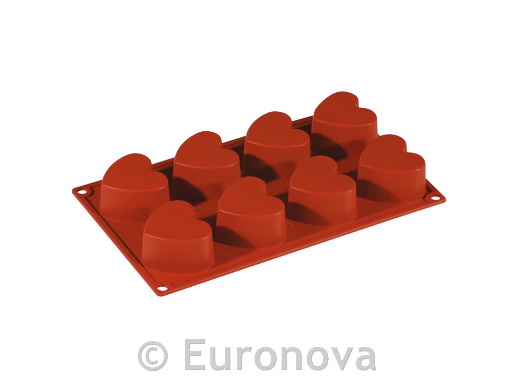 Silikonski model srce / 8 vtisov / 65x60mm