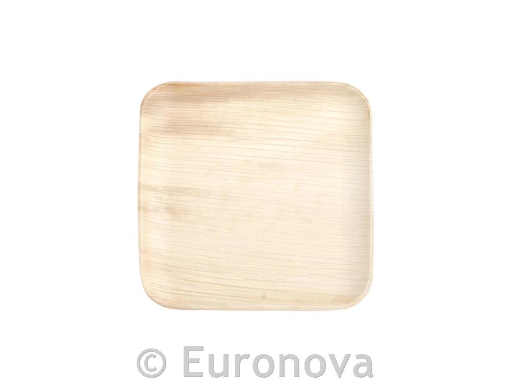 Eko krožnik kvadraten / 20x20cm / palmovi listi / 12kos