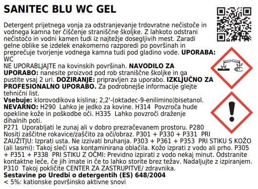 Wc račka gel za odstranjevanje oblog / 750ml