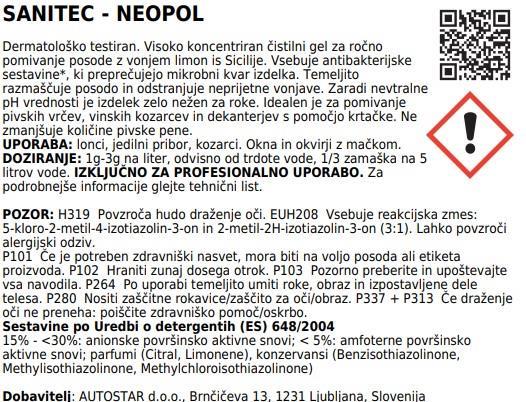 Detergent za ročno pomivanje posode Neopol / 1000ml