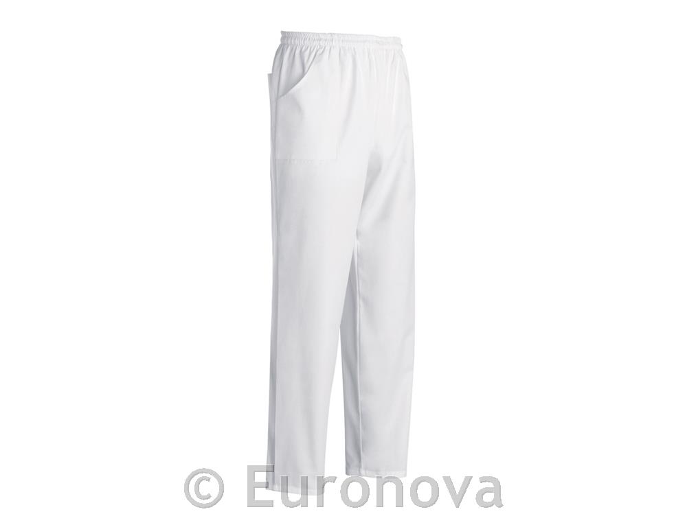 Kuharske hlače / Coulisse pockets / bele / M