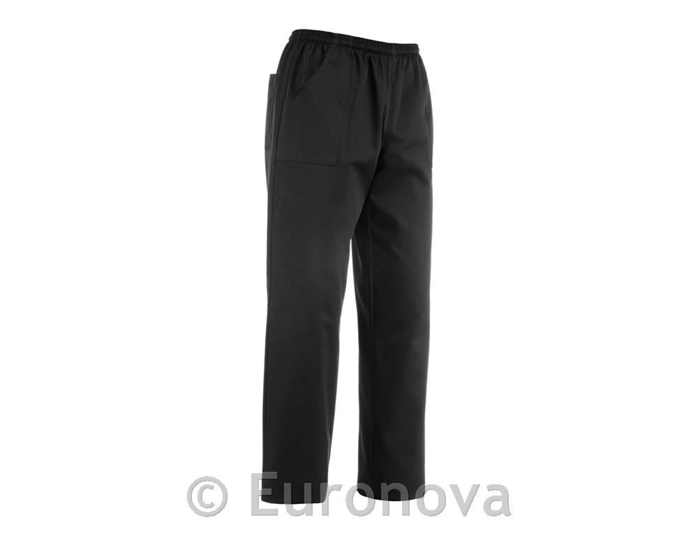 Kuharske hlače / Coulisse pockets / črne / L