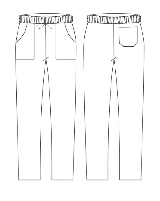 Kuharske hlače / Coulisse pockets / pepita / S