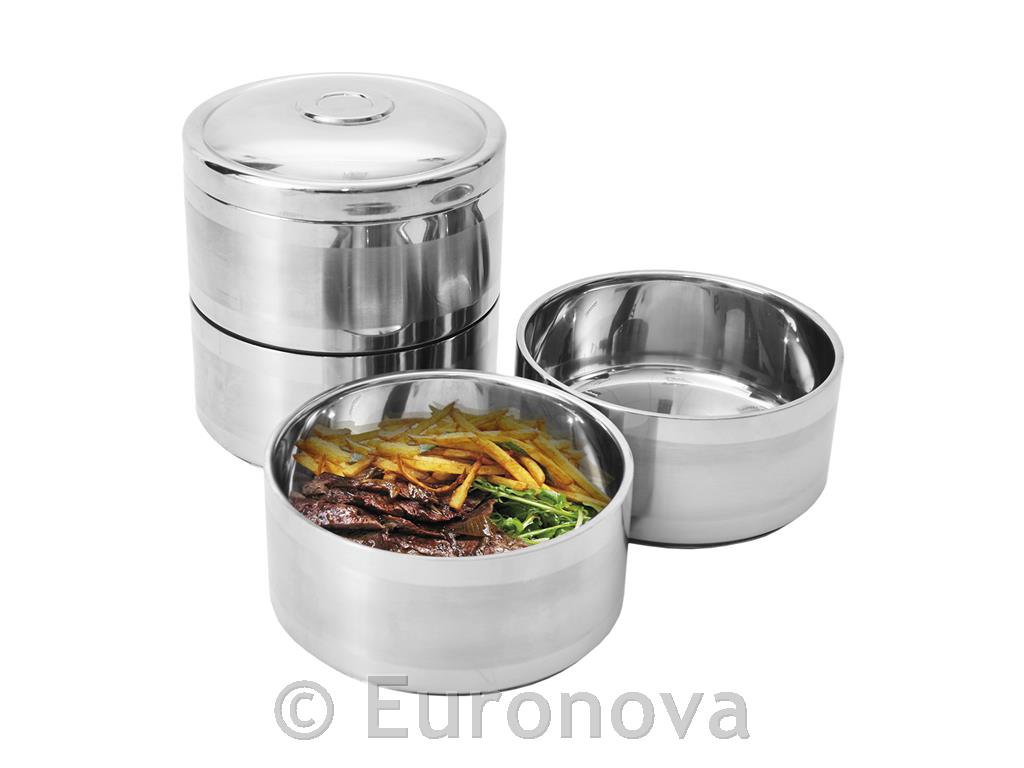 Menažna posoda termo / 3-delna / 14x7cm / 3x0.9L