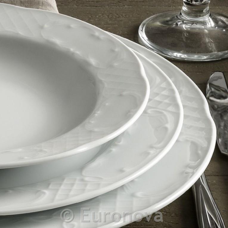 Flora plitki krožnik / 20cm / 12 kos