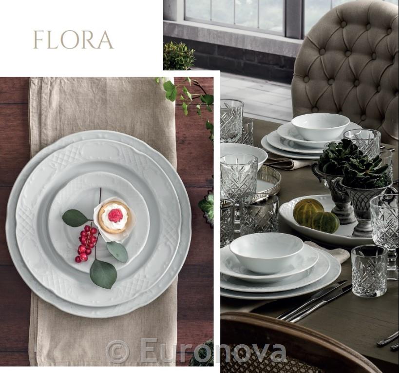 Flora plitki krožnik / 30cm / 6 kos