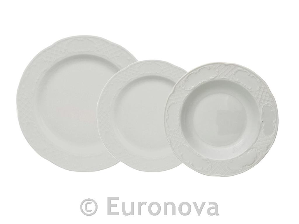 Flora plitki krožnik / 30cm / 6 kos