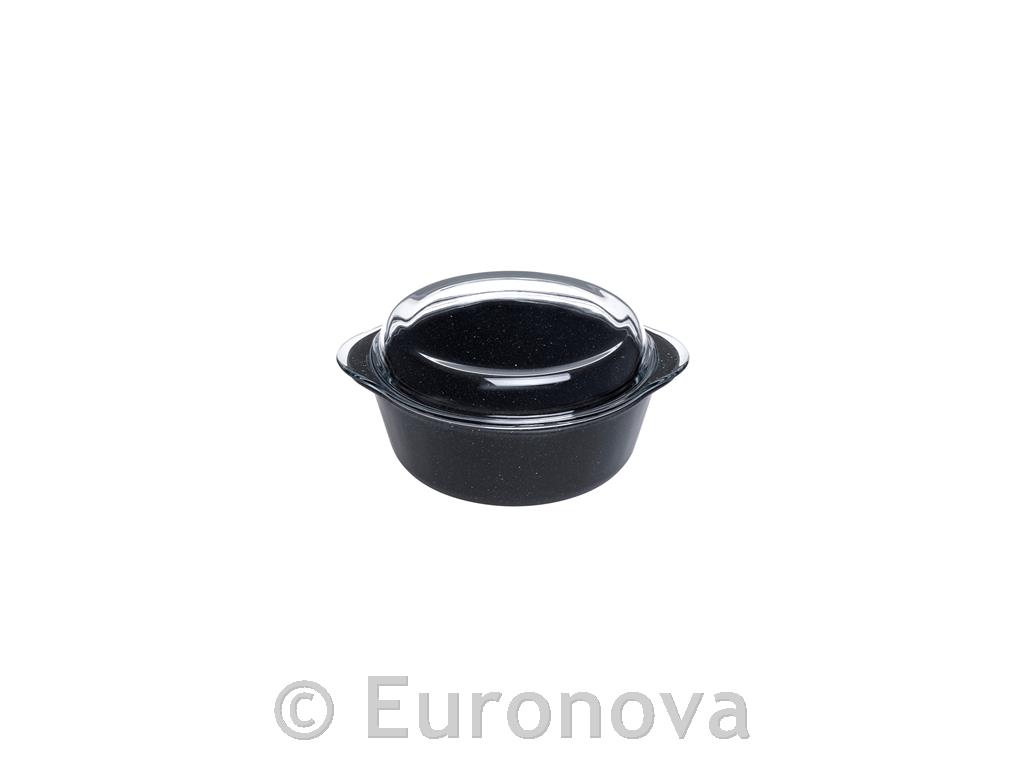 Pekač s pokrovom Borcam Non-Stick / Granit Črna / 25x22cm