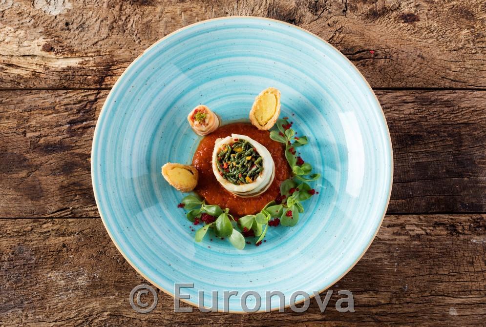 Aqua globoki krožnik Bloom / 23cm / 1000ml / 1kos