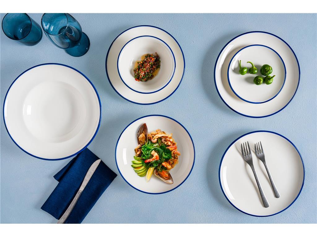 Linea Blue globoki krožnik Gourmet / 23cm / 1.07L / 6kos