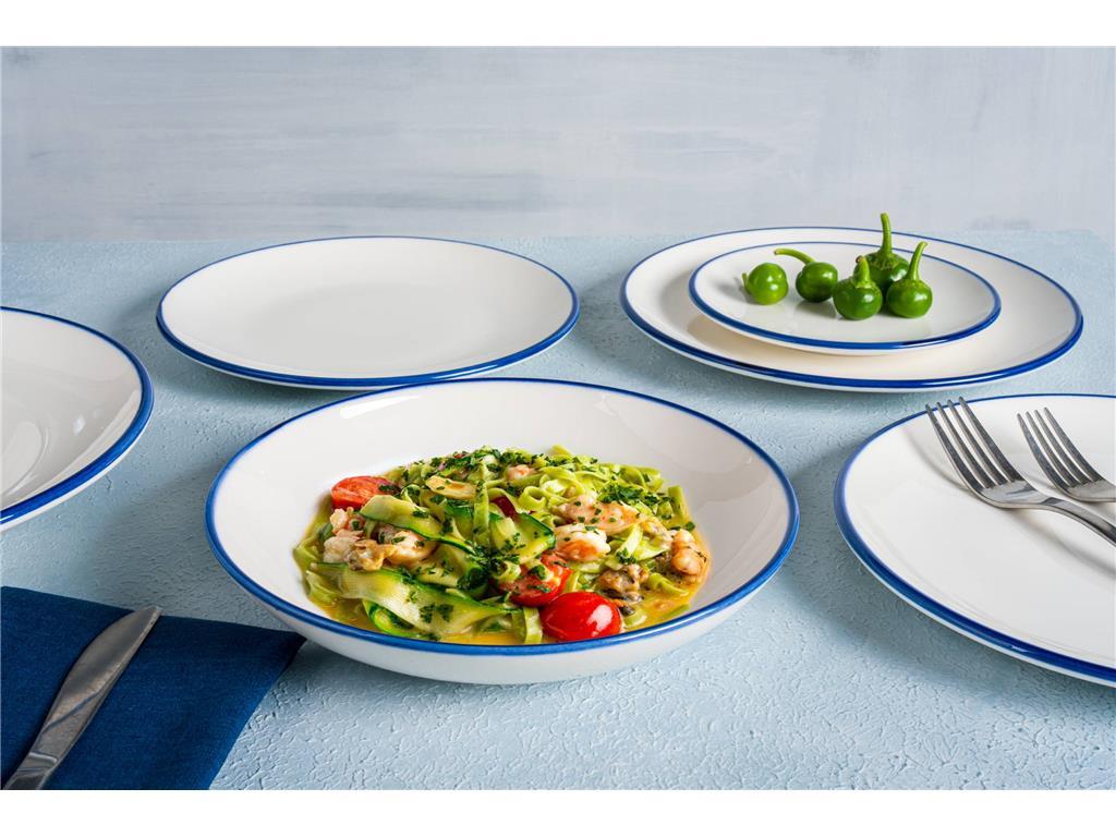 Linea Blue globoki krožnik Gourmet / 23cm / 1.07L / 6kos