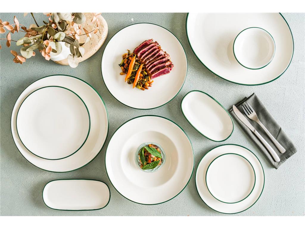 Linea Green plitki krožnik Gourmet / 30cm / 6kos