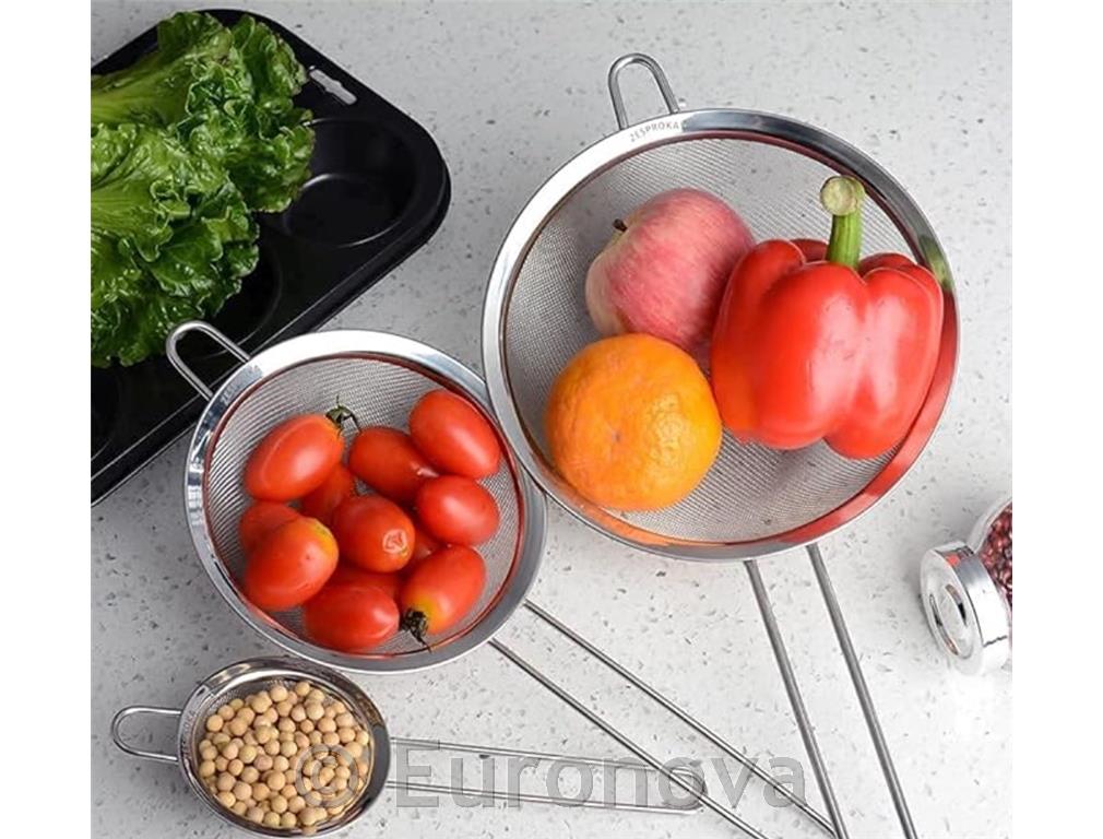 Okroglo cedilo / enojno / fina mreža / 14cm